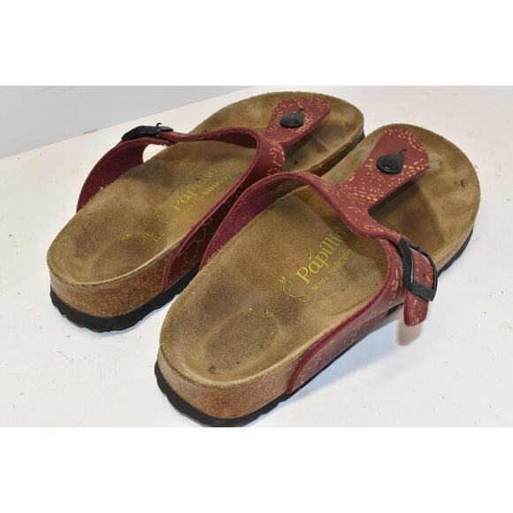 Birkenstock Papillo Gizeh Red Floral Thong Sandals Women's EU 38 - Picture 6 of 7